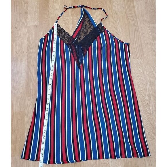 INC Lace-Trim Bold Striped Chemise Nightgown size XL - NEW - Picture 8 of 11